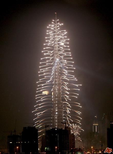 Burj khalifa fireworks 2011