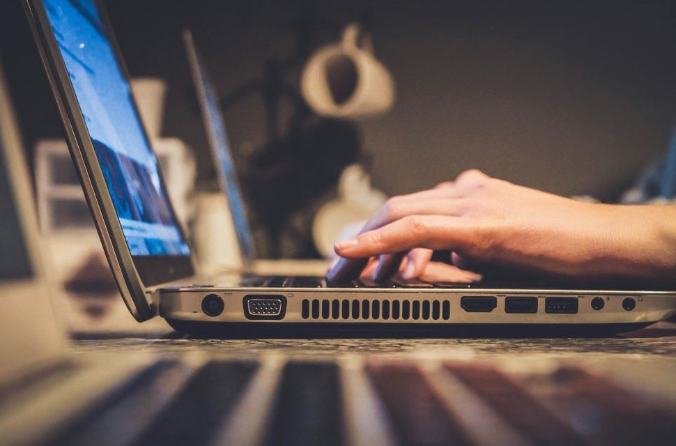 Man using laptop