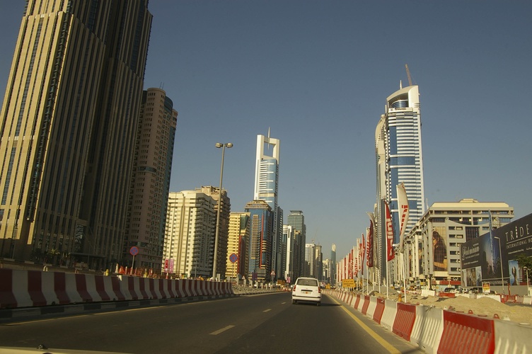 Sheikh al Zayed road, Center of Dubai, UAE.