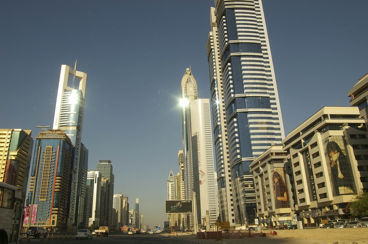 Sheikh al Zayed road, Center of Dubai, UAE.