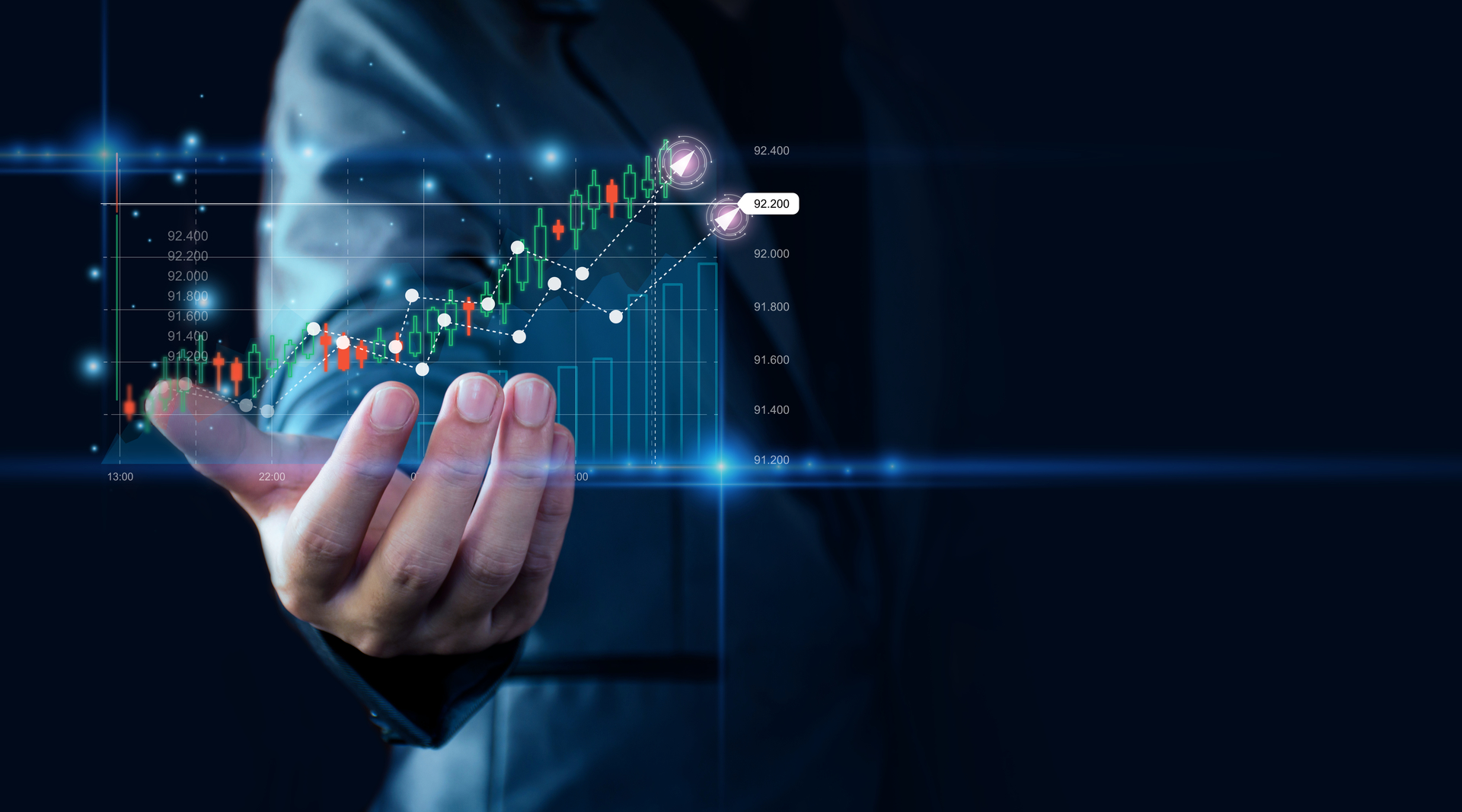 A chart of stocks