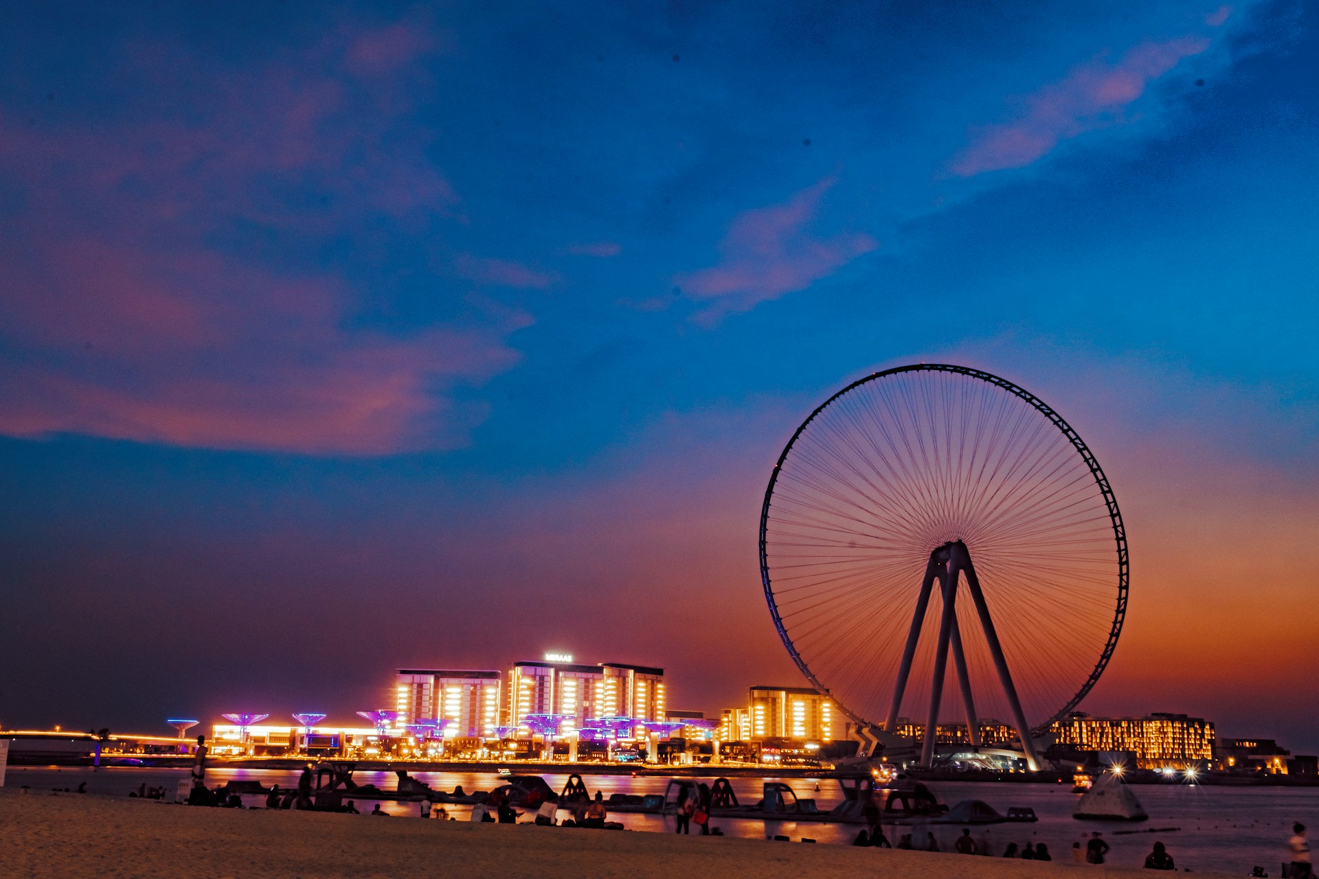 Dubai marina at night