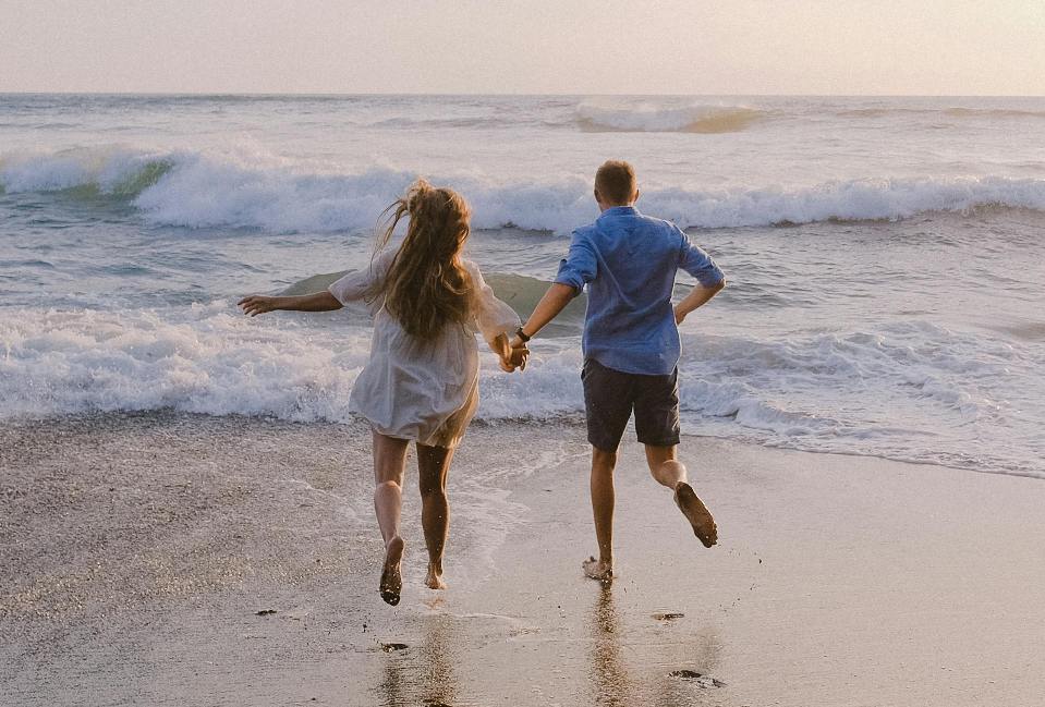 a couple on a beach