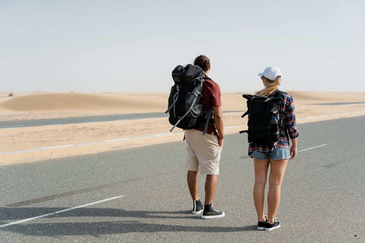 Couple in desert